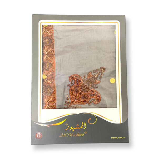 شال كشميري رصاصي جودة عالية